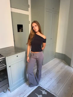 Adelita lavtaljede suitbukser - Taupe