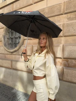 Aluna jakke med striber - Hvid/gul
