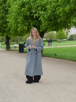 Alva oversized frakke - Grå