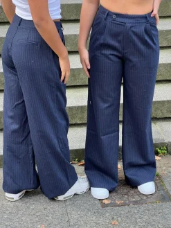 Amalia stribede bukser - navy