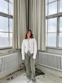 Angel hørbluse - hvid