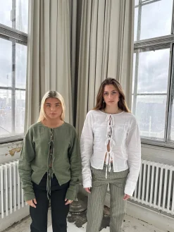 Angel hørbluse - hvid