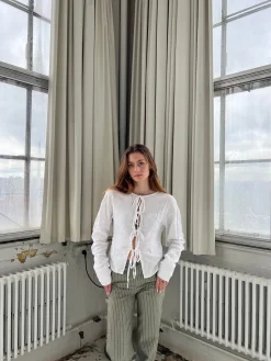 Angel hørbluse - hvid