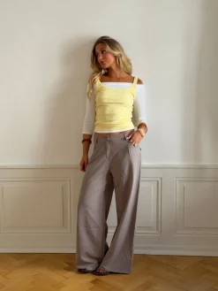 Anja suitbukser - Grå/beige
