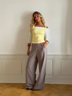 Anja suitbukser - Grå/beige