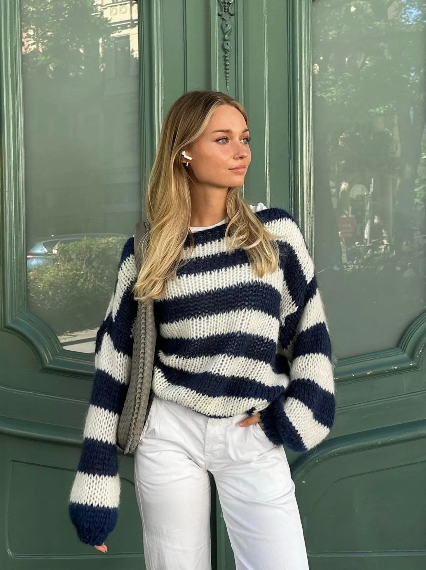Anna Olympia striktrøje - Navy