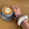 Arna armbånd med mønster - Sort/guld