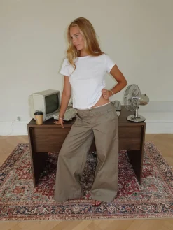 Asta bukser med detaljer - Beige