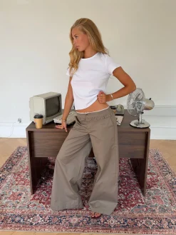 Asta bukser med detaljer - Beige