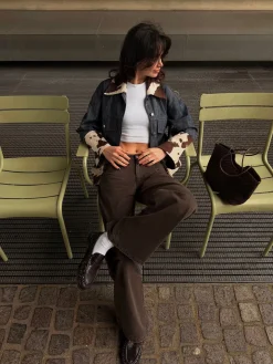 Audrey jeans - Mørkebrun