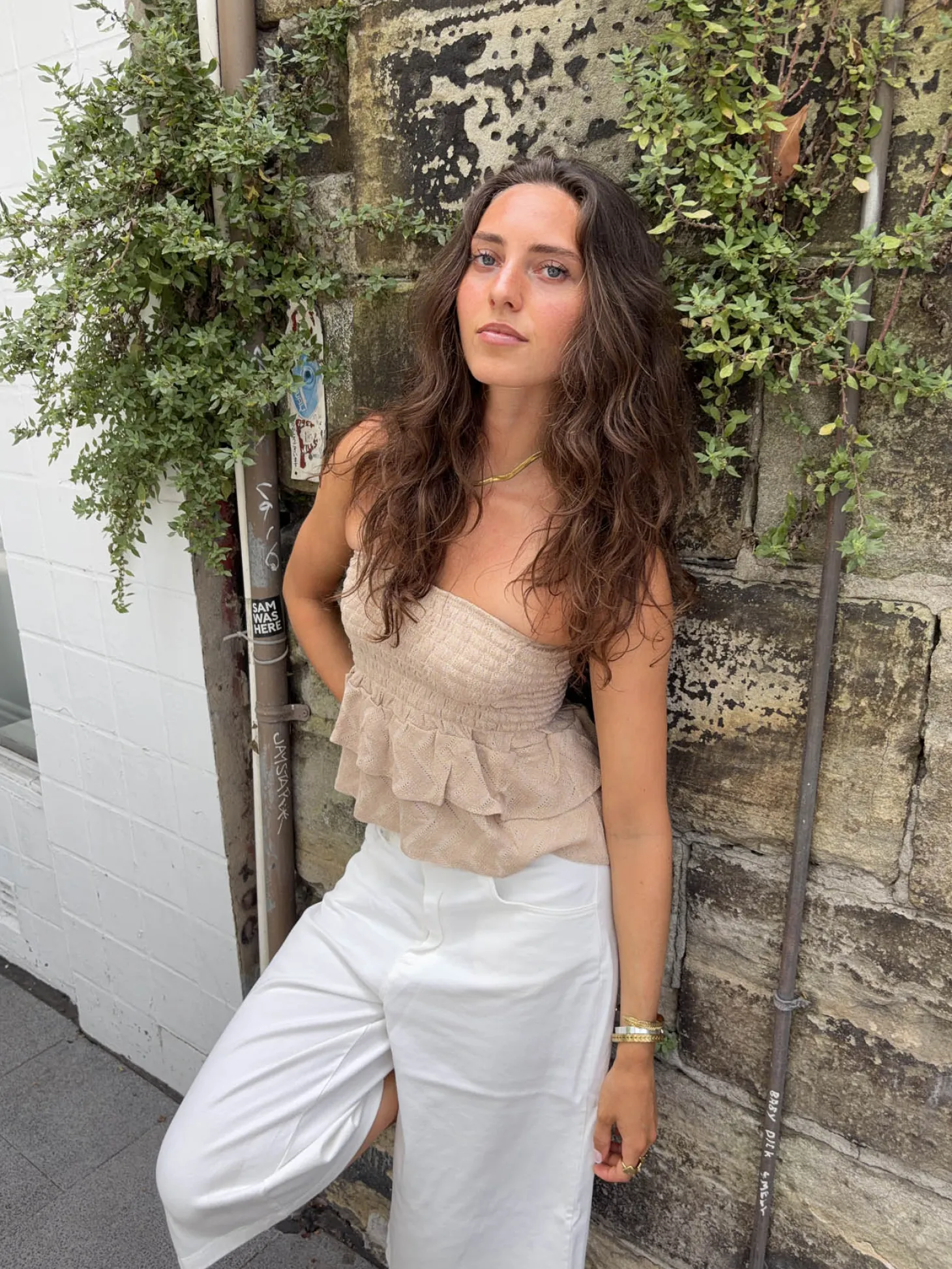 Ayia nederdel/top - Beige