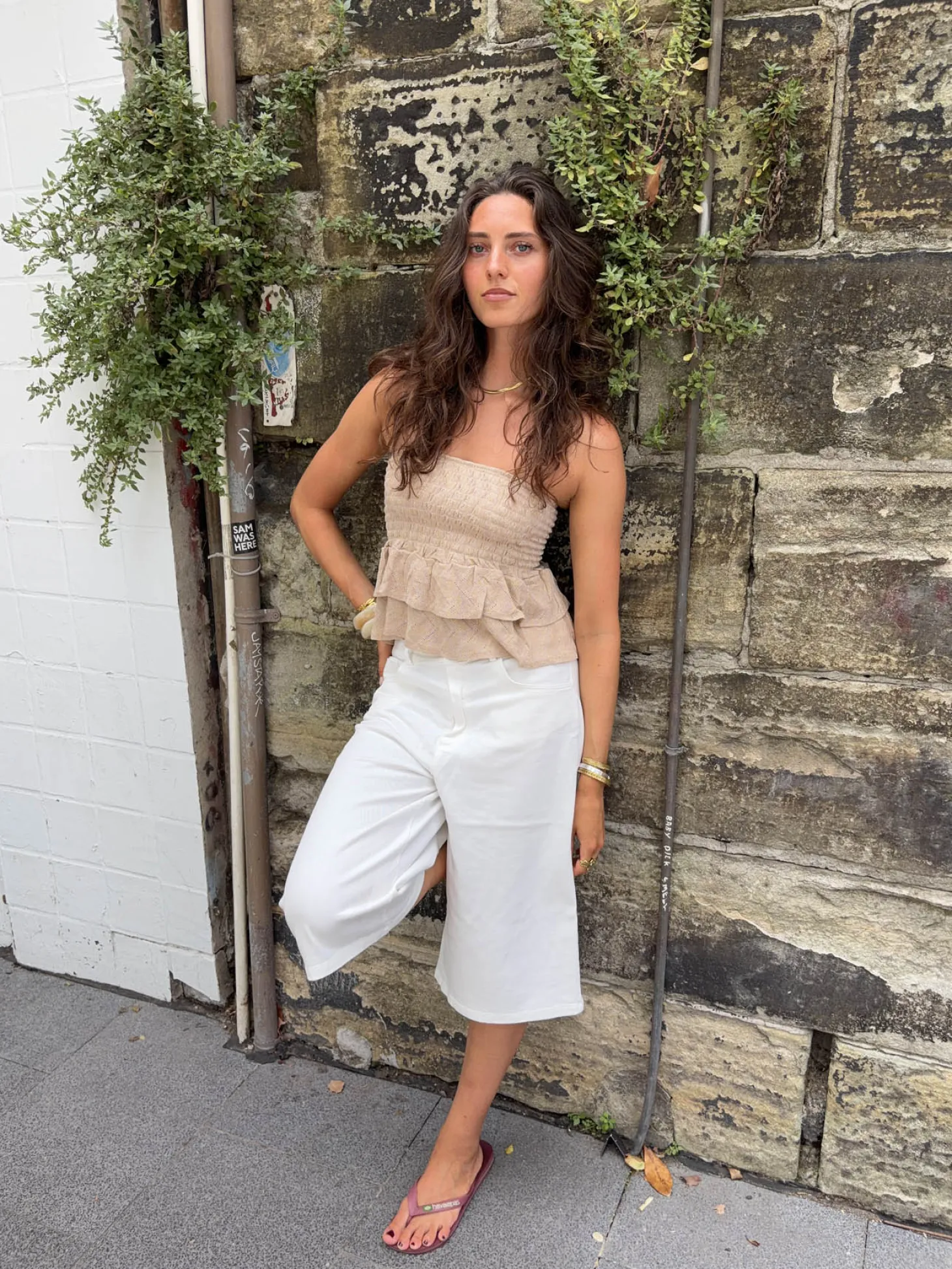 Ayia nederdel/top - Beige