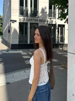 Bente blondetop - Hvid