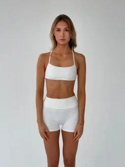 Bonded open back top - Marshmallow