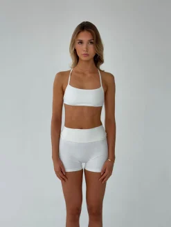 Bonded open back top - Marshmallow