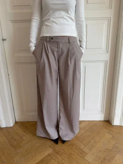 Camilla oversized suitbukser - Beige