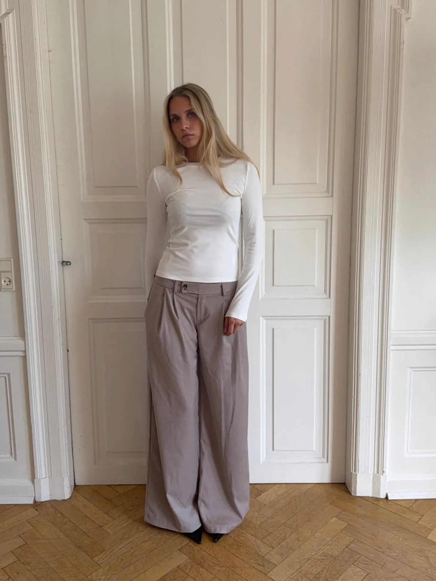 Camilla oversized suitbukser - Beige