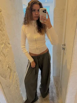 Carly kabelstrik med lynlås - Off white