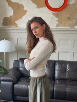 Carly kabelstrik med lynlås - Off white