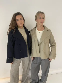 Catinka kort trenchcoat - Sand