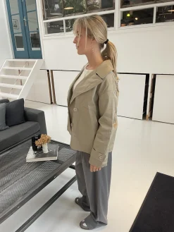 Catinka kort trenchcoat - Sand