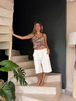 Cilena bermudashorts - Hvid