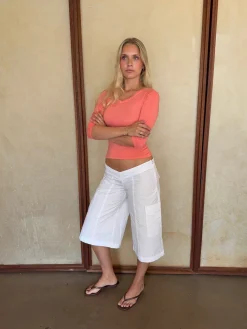 Darly shorts med lommer - Hvid