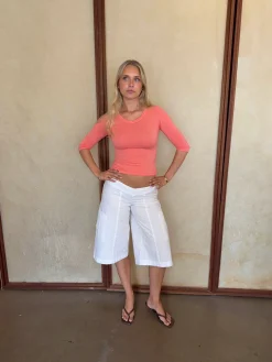 Darly shorts med lommer - Hvid