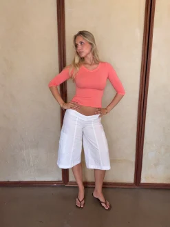 Darly shorts med lommer - Hvid