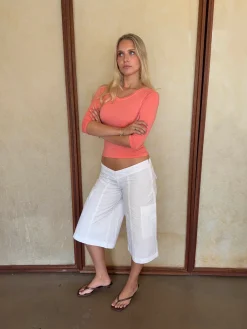 Darly shorts med lommer - Hvid