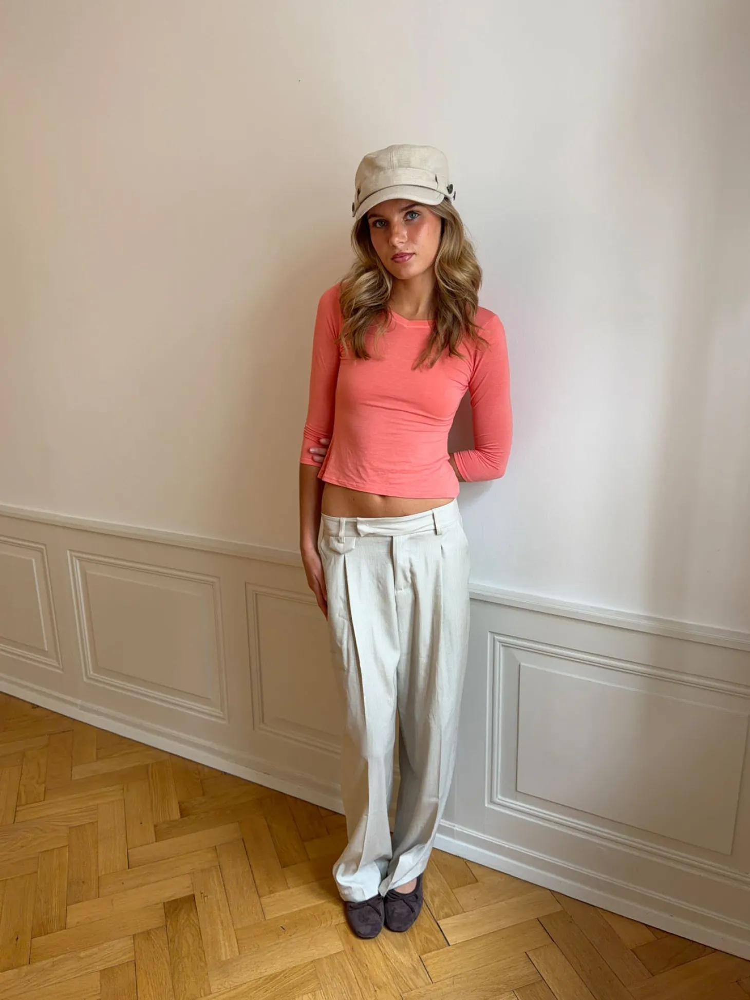 Delores ternede suitbukser - Beige