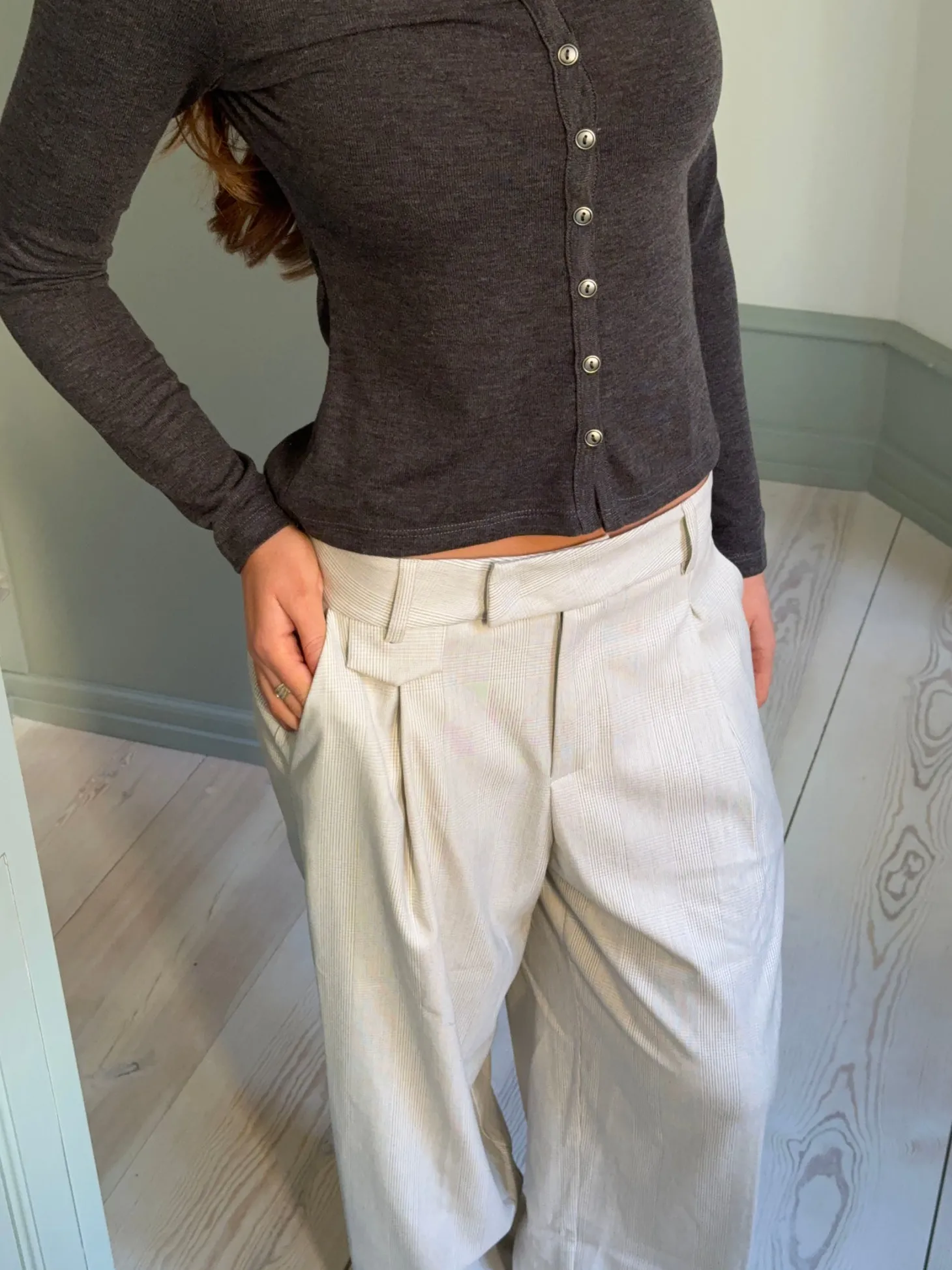 Delores ternede suitbukser - Beige