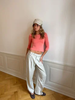Delores ternede suitbukser - Beige