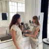 Diamanta comfy sæt - Beige/grøn