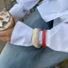 Eivora armbånd med striber - Rød/guld