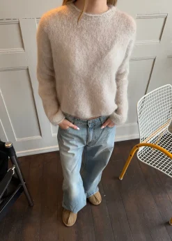 Elara mohair striktrøje - Beige