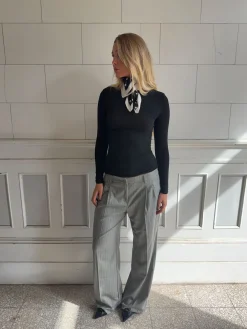 Ellen herringbone bukser - Grå