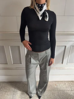 Ellen herringbone bukser - Grå