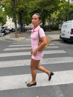 Elle polo minikjole - Lyserød