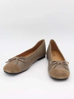 Elowia ballerina med sløjfe - Taupe