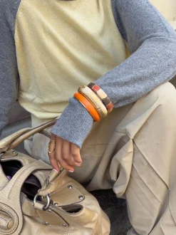 Elvina armbånd - Orange/Guld
