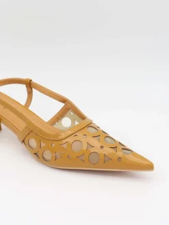 Embla kitten heels - Karrygul