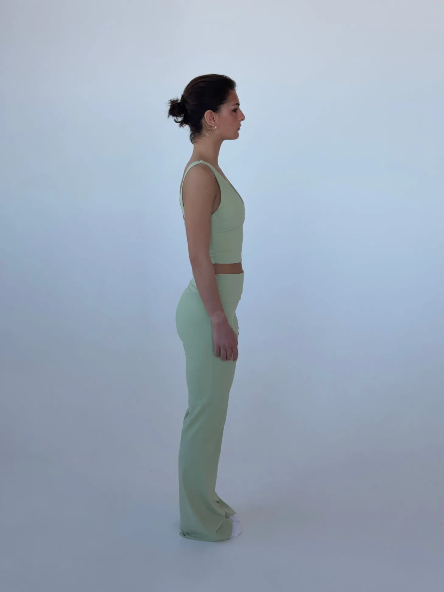 Essential flared pants - Matcha