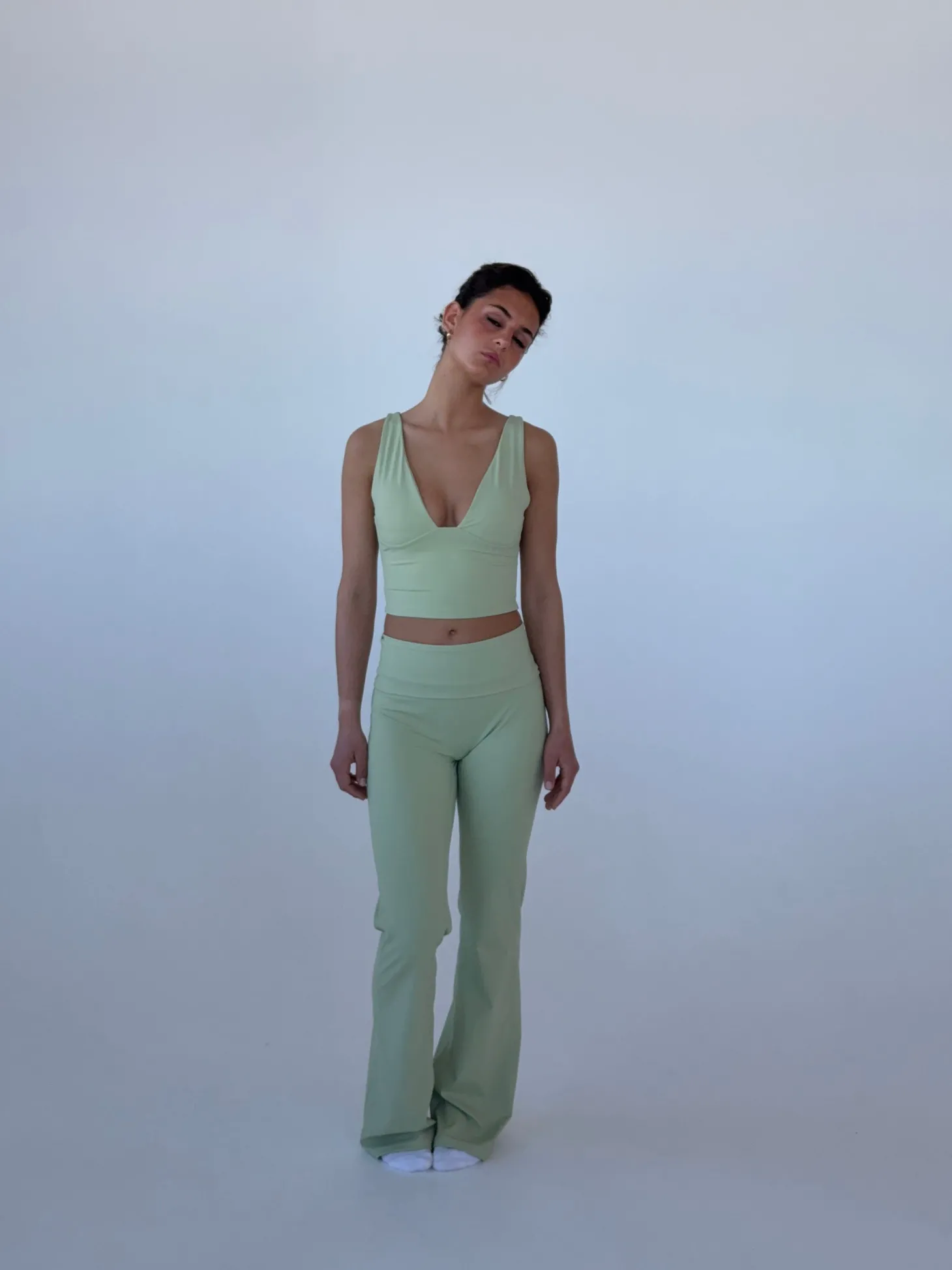 Essential flared pants - Matcha