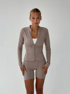 Essential zip up jakke - Ash