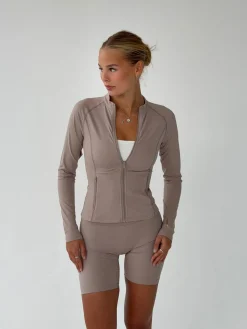 Essential zip up jakke - Ash