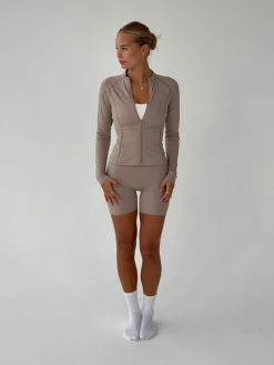 Essential zip up jakke - Ash