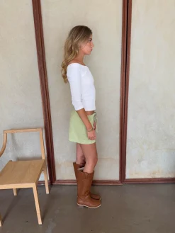 Filippa shorts med spænde - Grøn