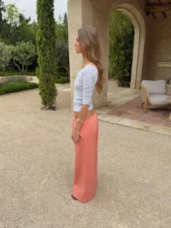 Fillina jeans med detalje - Lyserød
