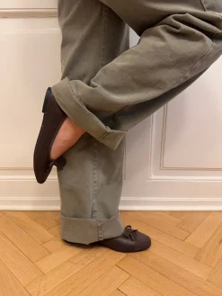 Fione ballerinaer i ruskind - Brun